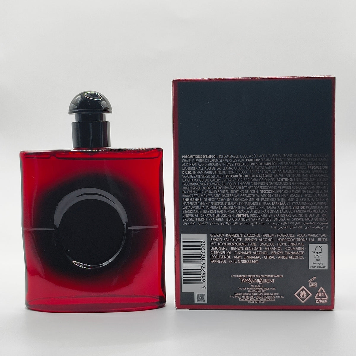 YSL BLACK OPIUM EDP OVER RED