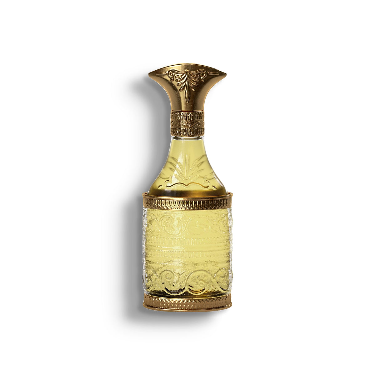 AMOUAGE CRISTAL & GOLD ANNIVERSARY EDITION MAN single perfume bottle on pure white with a soft left-down tabletop shadow