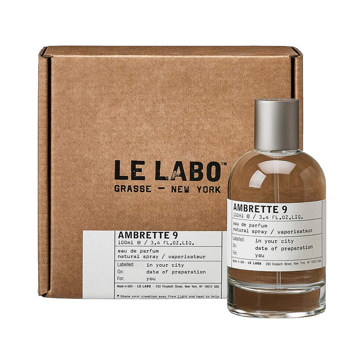 Le Labo Ambrette 9 Eau de Parfum — product on pure white background