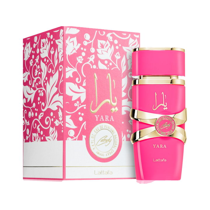 LATTAFA YARA (CANDY PINK) — product on pure white background